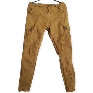 Against All Odds Womens XL Skinny leg Dark Khaki Cargo Pants